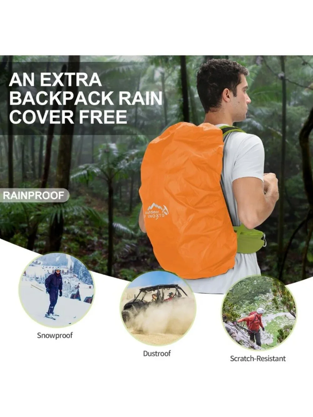 Waterproof Hiking Backpack 26L/40L, Lightweight Daypack with 3L Bladder & Rain